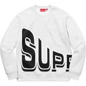Supreme Side Arc Crewneck Light Grey M